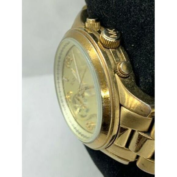 Michael Kors MK5055 Women's Watch Gold Stainless Steel 38mm Chronograph D919 - Picture 3 of 9